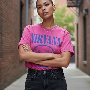 Vintage Pink Nirvana Graphic T-Shirt